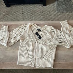 Autumnal of a Sudden Beige Pointelle Button-Up Cardigan LuLus